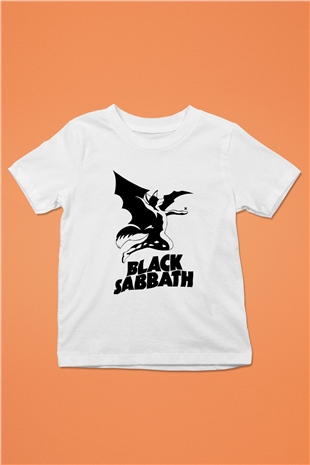 Black Sabbath Beyaz Unisex Çocuk Tişört