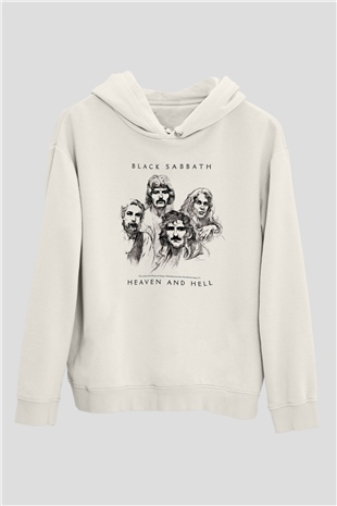 Black Sabbath Beyaz Unisex Kapüşonlu Sweatshirt