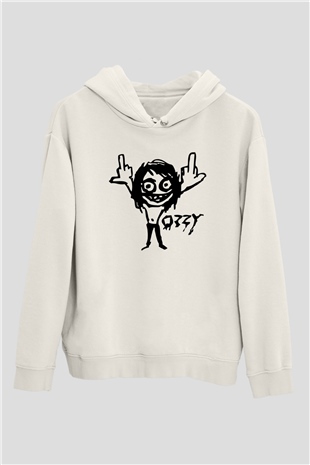 Black Sabbath Beyaz Unisex Kapüşonlu Sweatshirt