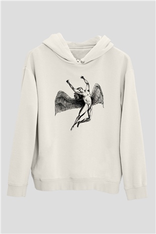 Black Sabbath Beyaz Unisex Kapüşonlu Sweatshirt