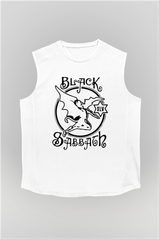 Black Sabbath Beyaz Unisex Kolsuz Tişört
