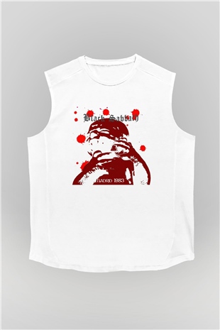 Black Sabbath Beyaz Unisex Kolsuz Tişört