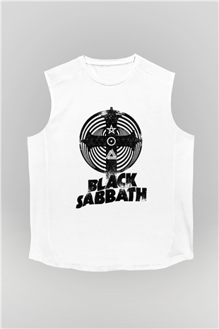 Black Sabbath Beyaz Unisex Kolsuz Tişört
