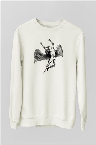 Black Sabbath Beyaz Unisex Sweatshirt