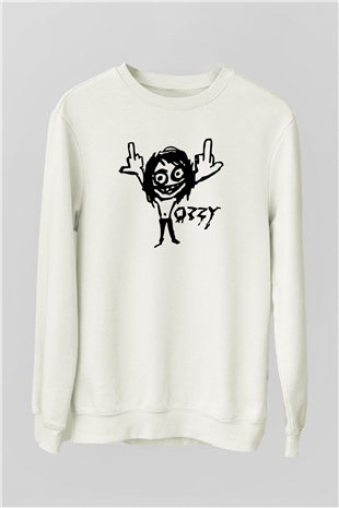 Black Sabbath Beyaz Unisex Sweatshirt