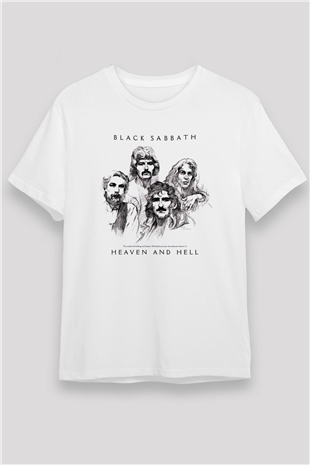 Black Sabbath Beyaz Unisex Tişört T-Shirt - TişörtFabrikası