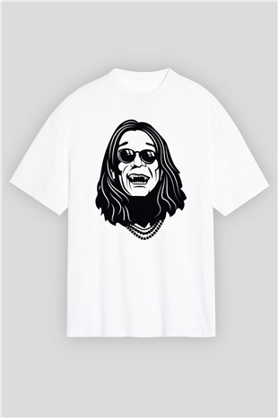 Black Sabbath Beyaz Oversize Tişört Oversize T-shirt - TişörtFabrikası