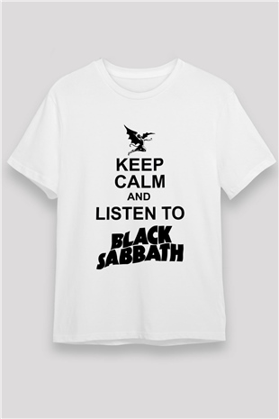 Black Sabbath Beyaz Unisex Tişört T-Shirt - TişörtFabrikası