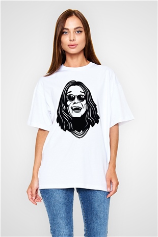 Black Sabbath Beyaz Oversize Tişört Oversize T-shirt - TişörtFabrikası