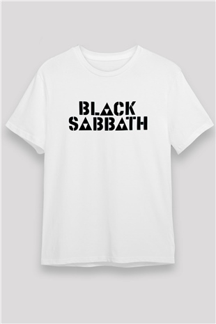 Black Sabbath Beyaz Unisex Tişört T-Shirt - TişörtFabrikası