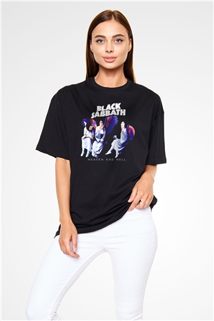 Black Sabbath Heaven And Hell Siyah Oversize Tişört Oversize T-shirt - TişörtFabrikası