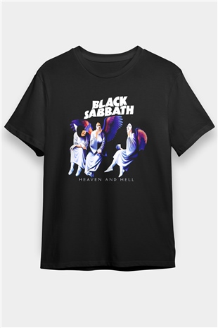 Black Sabbath Heaven And Hell Siyah Unisex Tişört T-Shirt - TişörtFabrikası