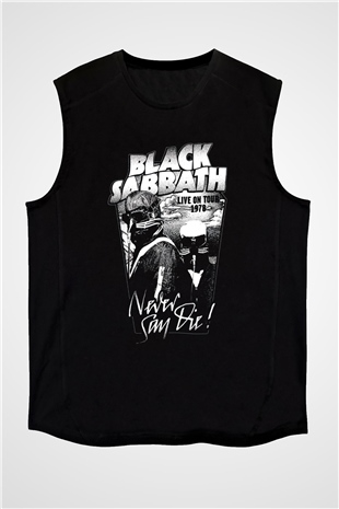 Black Sabbath Never Say Die Siyah Unisex Kolsuz Tişört