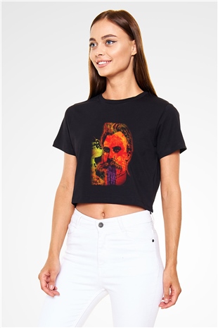 Black Sabbath Siyah Crop Top Tişört