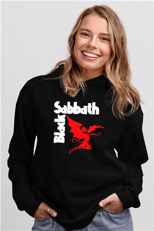 Black Sabbath Siyah Unisex Kapüşonlu Sweatshirt