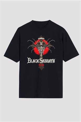 Black Sabbath Siyah Unisex Oversize Tişört T-Shirt