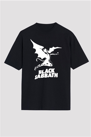 Black Sabbath Siyah Unisex Oversize Tişört T-Shirt