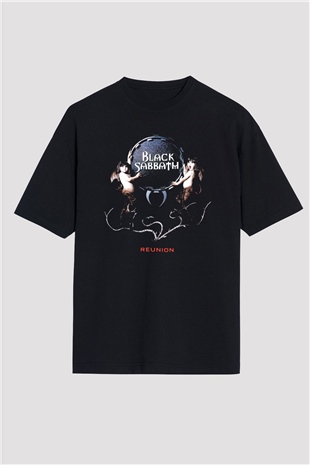 Black Sabbath Siyah Unisex Oversize Tişört T-Shirt