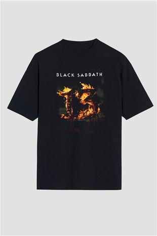 Black Sabbath Siyah Unisex Oversize Tişört T-Shirt