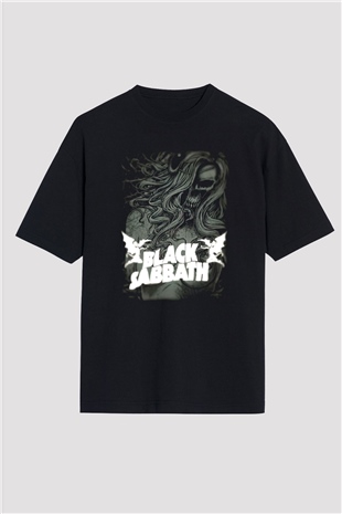 Black Sabbath Siyah Unisex Oversize Tişört T-Shirt