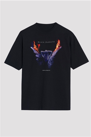 Black Sabbath Siyah Unisex Oversize Tişört T-Shirt