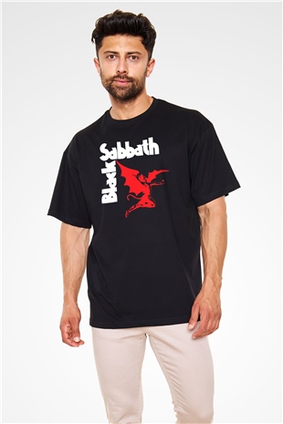 Black Sabbath Siyah Oversize Tişört Oversize T-shirt - TişörtFabrikası