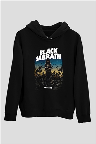Black Sabbath The End Beyaz Unisex Kapüşonlu Sweatshirt