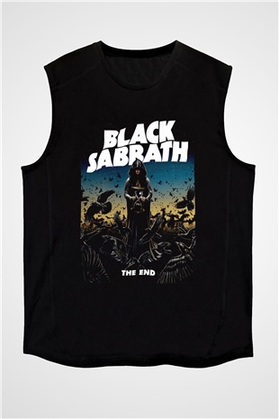 Black Sabbath The End Beyaz Unisex Kolsuz Tişört