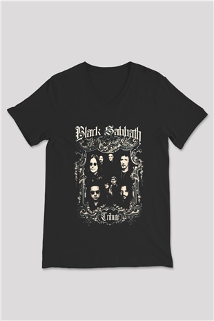 Black Sabbath Tribute Siyah Unisex V Yaka Tişört