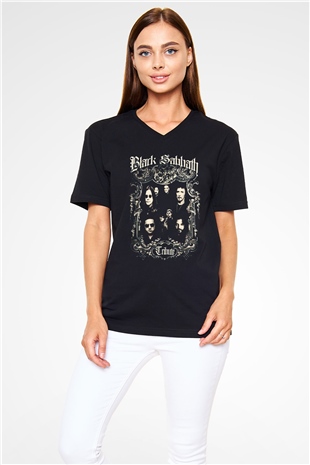Black Sabbath Tribute Siyah Unisex V Yaka Tişört