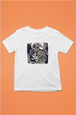 Black Tusk Baskılı Unisex Beyaz Çocuk Tişört
