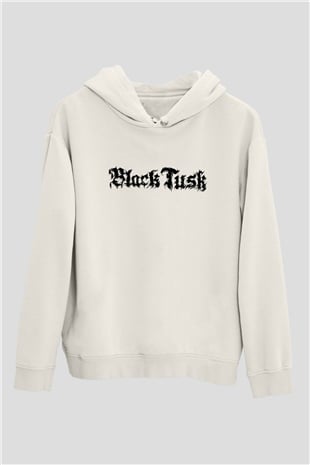 Black Tusk Beyaz Unisex Kapüşonlu Sweatshirt