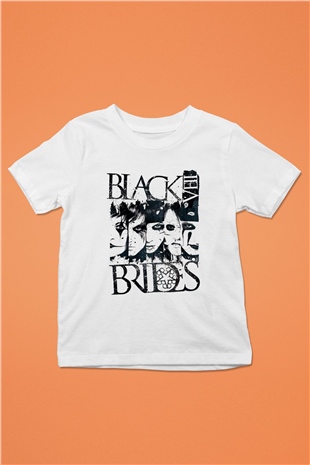 Black Veil Brides Baskılı Beyaz Unisex Çocuk Tişört