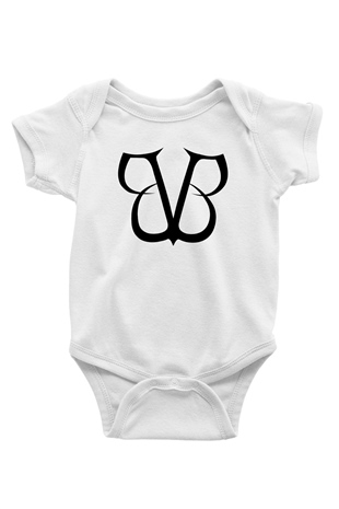 Black Veil Brides Baskılı Beyaz Unisex Bebek Body - Zıbın