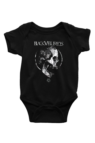Black Veil Brides Baskılı Siyah Bebek Body - Zıbın