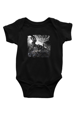 Black Veil Brides Baskılı Unisex Siyah Bebek Body - Zıbın