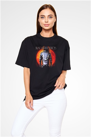 Black Veil Brides Baskılı Unisex Siyah Oversize Tişört