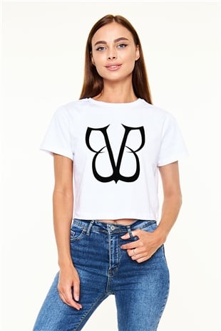 Black Veil Brides Beyaz Croptop Tişört