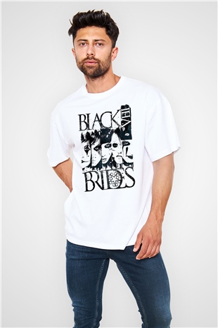 Black Veil Brides Beyaz Unisex Oversize Tişört T-Shirt