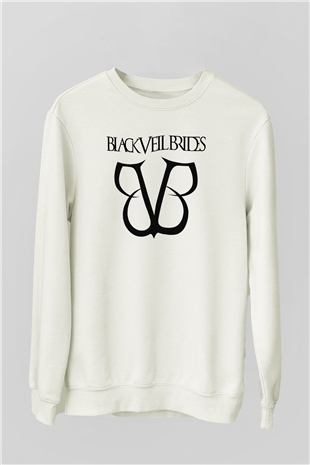 Black Veil Brides Beyaz Unisex Sweatshirt