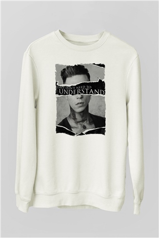 Black Veil Brides Beyaz Unisex Sweatshirt