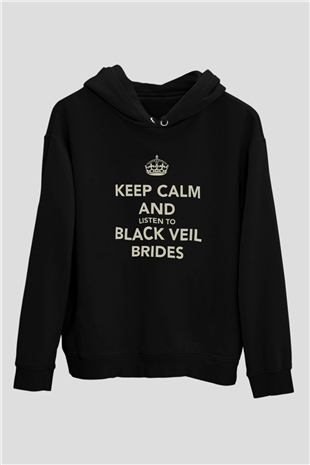 Black Veil Brides Siyah Unisex Kapüşonlu Sweatshirt