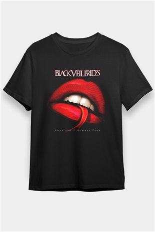 Black Veil Brides Siyah Unisex Tişört T-Shirt - TişörtFabrikası