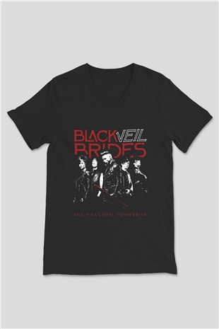 Black Veil Brides Siyah Unisex V Yaka Tişört