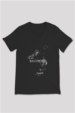Black Veil Brides Siyah Unisex V Yaka Tişört
