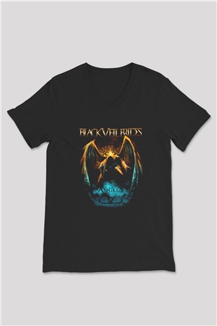Black Veil Brides Siyah Unisex V Yaka Tişört