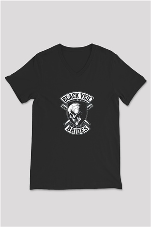 Black Veil Brides Siyah Unisex V Yaka Tişört