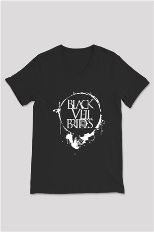 Black Veil Brides Siyah Unisex V Yaka Tişört
