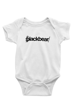 BlackBear Baskılı Beyaz Unisex Bebek Body - Zıbın