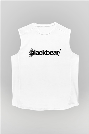 BlackBear Beyaz Unisex Kolsuz Tişört
